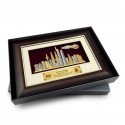 8.5" x 12" Gold Border Solid Frame With Gold Plated Pewter - Kuala Lumpur Landmark