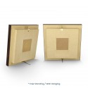 8" x 8" Solid Frame with Gold Plated Pewter - Kuda Kepang