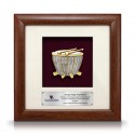 8" x 8" Solid Frame with Gold Plated Pewter - Rebana Ubi