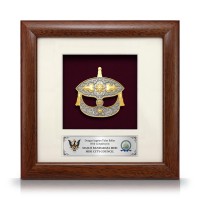8" x 8" Solid Frame with Gold Plated Pewter - Wau Bulan