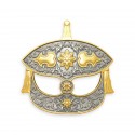 8" x 8" Solid Frame with Gold Plated Pewter - Wau Bulan