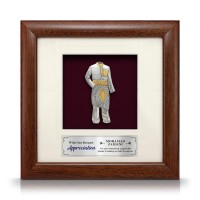 8" x 8" Solid Frame with Gold Plated Pewter - Baju Melayu