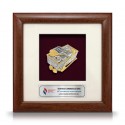 8" x 8" Solid Frame with Gold Plated Pewter - Tepak Sireh