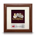 8" x 8" Solid Frame with Gold Plated Pewter - Gasing