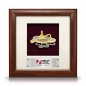8" x 8" Solid Frame with Gold Plated Pewter - Gasing