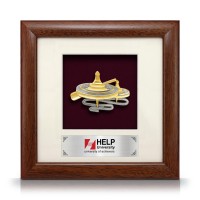 8" x 8" Solid Frame with Gold Plated Pewter - Gasing