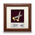 8" x 8" Solid Frame with Gold Plated Pewter - Sompoton
