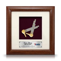 8" x 8" Solid Frame with Gold Plated Pewter - Sompoton