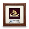 8" x 8" Solid Frame with Gold Plated Pewter - Perahu Lepa