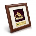 8" x 8" Solid Frame with Gold Plated Pewter - Perahu Lepa