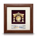 8" x 8" Solid Frame with Gold Plated Pewter - Gong