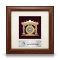 8" x 8" Solid Frame with Gold Plated Pewter - Gong