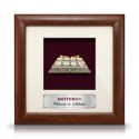 8" x 8" Solid Frame with Gold Plated Pewter - Caklempong