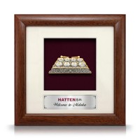 8" x 8" Solid Frame with Gold Plated Pewter - Caklempong