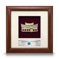 8" x 8" Solid Frame with Gold Plated Pewter - Rumah Minang