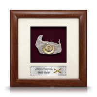 8" x 8" Solid Frame with Gold Plated Pewter - Tengkolok