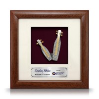 8" x 8" Solid Frame with Gold Plated Pewter - Sape