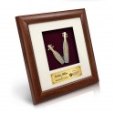 8" x 8" Solid Frame with Gold Plated Pewter - Sape