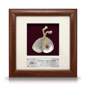 8" x 8" Solid Frame with Gold Plated Pewter - Gambus