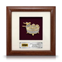 8" x 8" Solid Frame with Gold Plated Pewter - Tepak Sireh