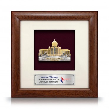 8" x 8" Solid Frame with Gold Plated Pewter - Perdana Putra Building