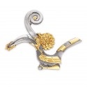 8" x 8" Solid Frame with Gold Plated Pewter - Hornbill