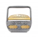8" x 8" Solid Frame with Gold Plated Pewter - Sia Basket