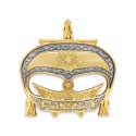 8" x 8" Solid Frame with Gold Plated Pewter - Wau Seri Negeri