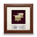 8" x 8" Solid Frame with Gold Plated Pewter - Rebana Ubi