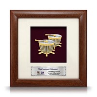 8" x 8" Solid Frame with Gold Plated Pewter - Rebana Ubi