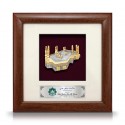 8" x 8" Solid Frame with Gold Plated Pewter - Makkah
