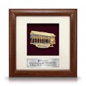 8" x 8" Solid Frame with Gold Plated Pewter - Longhouse Sarawak