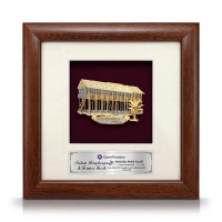 8" x 8" Solid Frame with Gold Plated Pewter - Longhouse Sarawak