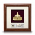 8" x 8" Solid Frame with Gold Plated Pewter - Dewan Undangan Sarawak