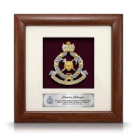 8" x 8" Solid Frame with Gold Plated Pewter - Logo Police Diraja Malaysia (Polis PDRM)
