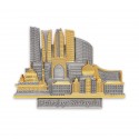 8" x 8" Solid Frame with Gold Plated Pewter - Putrajaya Landmark