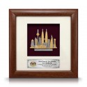 8" x 8" Solid Frame with Gold Plated Pewter - Kuala Lumpur Landmark