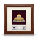 8" x 8" Solid Frame with Gold Plated Pewter - Sultan Ismail Building