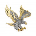 8" x 8" Solid Frame with Gold Plated Pewter - Flying Eagle