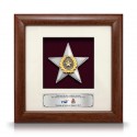 8" x 8" Solid Frame with Gold Plated Pewter - Star Awards