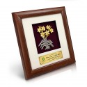 8" x 8" Solid Frame with Gold Plated Pewter - Orchid 6 Flowers (Anggerik)