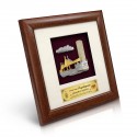 8" x 8" Solid Frame with Gold Plated Pewter - Penang Landmark