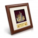 8" x 8" Solid Frame with Gold Plated Pewter - Kuala Lumpur Landmark