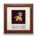8" x 8" Solid Frame with Gold Plated Pewter - Happiness Goldfish (Abundance & Harmony)