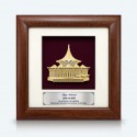 7" x 7" Frame With Gold Plated Pewter - Dewan Undangan Sarawak
