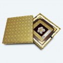 8" x 8" Songket Frame (Royale Gold) with Gold Plated Pewter