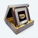 8" x 8" Songket Frame (Royale Blue) with Gold Plated Pewter