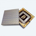 8" x 8" Songket Frame (Royale Blue) with Gold Plated Pewter