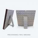 10" x 10" Songket Frame (Royale Blue) with Gold Plated Pewter