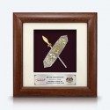7" x 7" Frame with Gold Plated Pewter - Perisai Iban